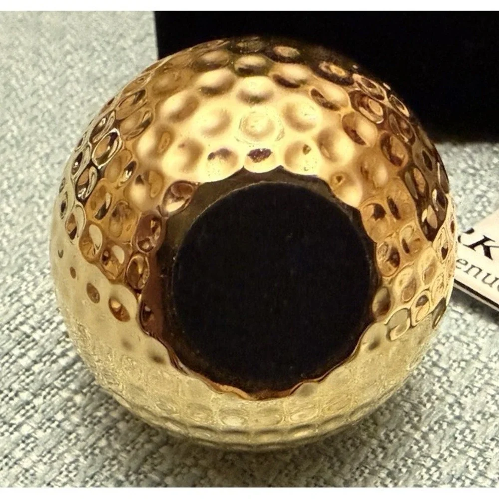 Vintage Bey‑Berk Golf Ball Desk Clock – Gold Tone –‎ Japan Quartz – Box